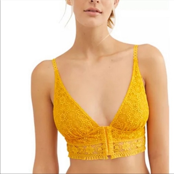 🆕 Free People Ella Soft Lace Longline Bralette - Picture 6 of 12
